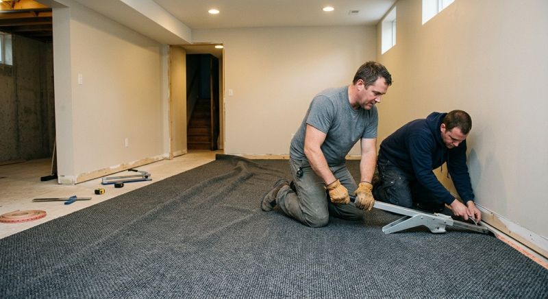 Basement Carpet Stretching in Denver, CO