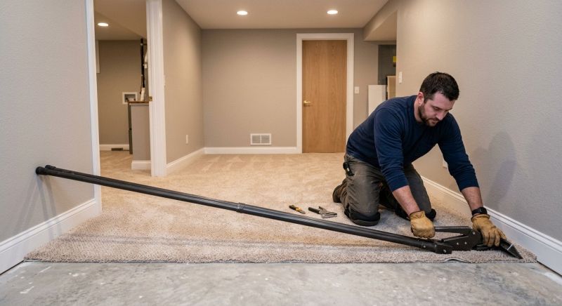 Basement Carpet Stretching in Kansas City, KS